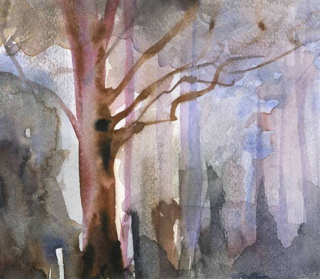 Misty, Watercolour by Colin Browne